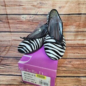 Michelle D Zebra Ballet Flats 8 1/2